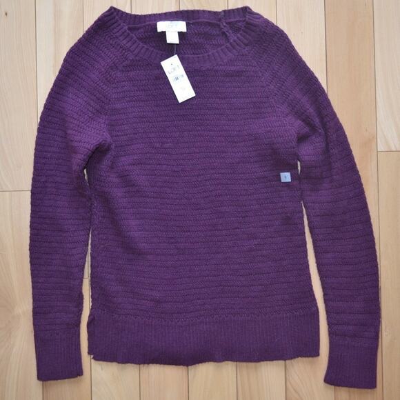 LOFT Sweaters - NWT LOFT Knit Sweater Size S Purple